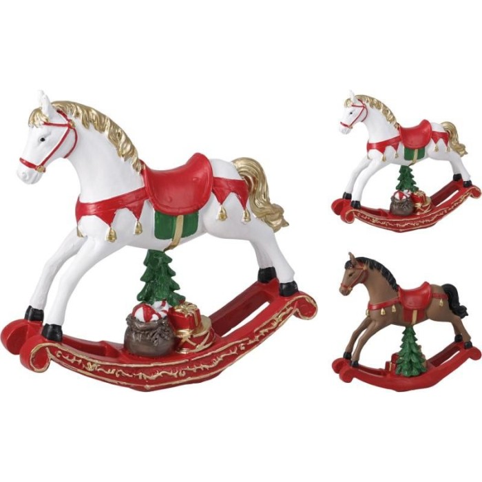 CAVALLO A DONDOLO NATALIZIO H.17 2 ASSORTITI